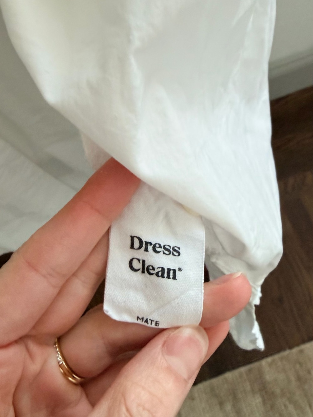 Mate The Label Organic Poplin Long Sleeve Button Down White - Picture 5 of 6